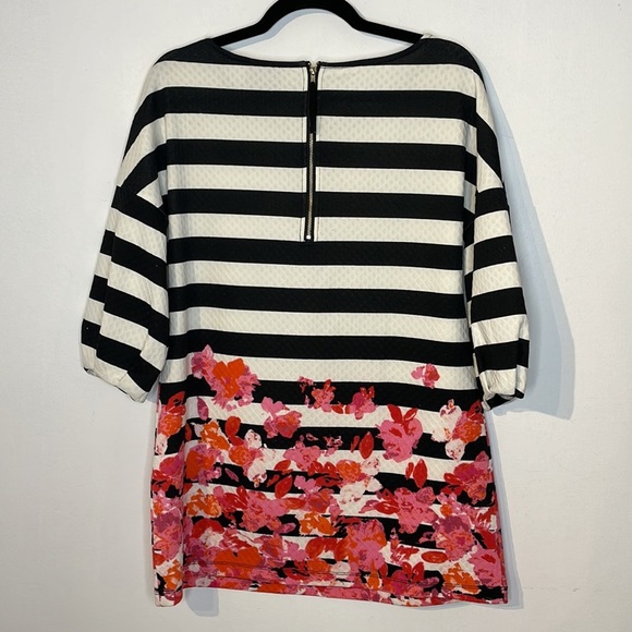 ANTHROPOLOGIE Postmark stripes floral puff sleeve tunic top - Picture 10 of 12